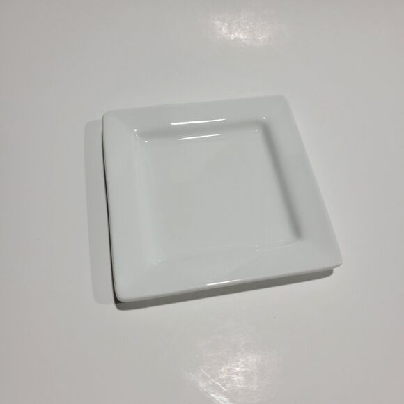 Libbey Appetizer White Square Plates Set Of 8 - Picture 3 of 5